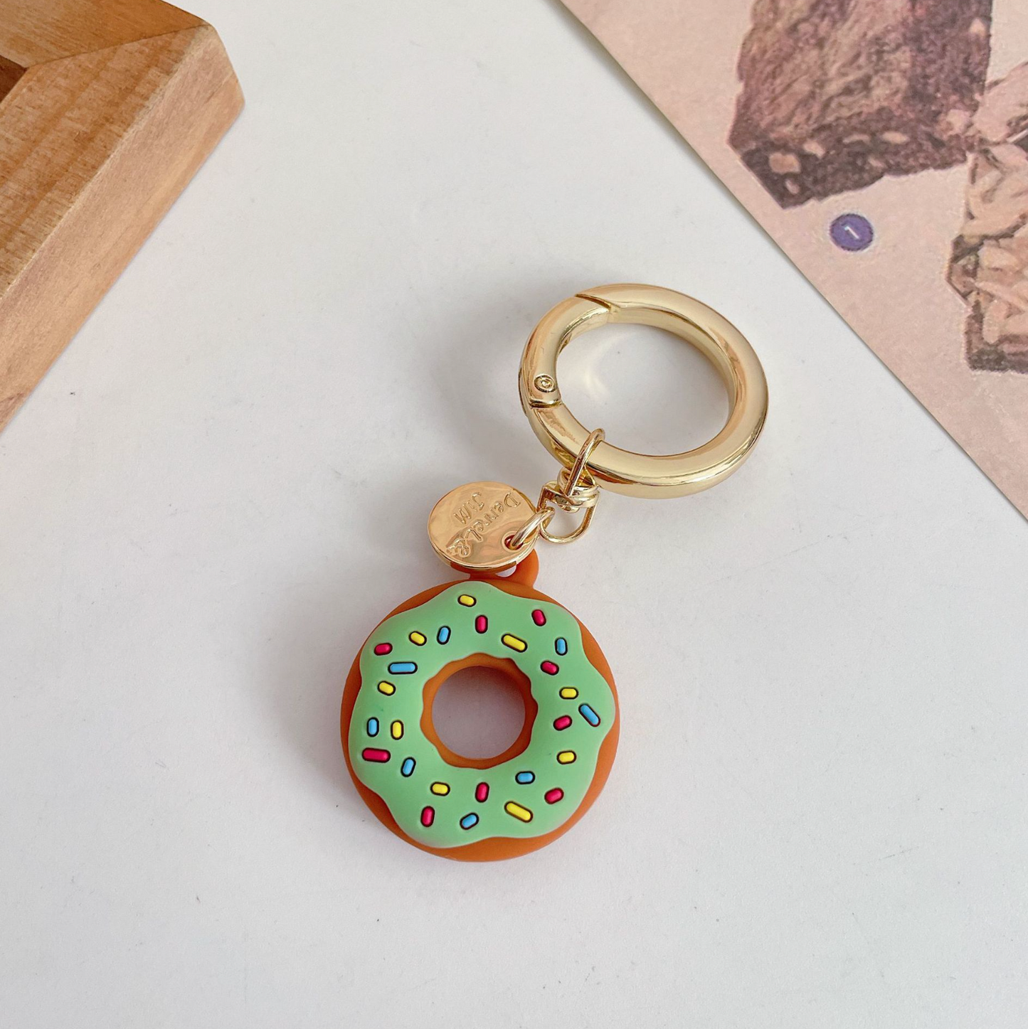 Doughnut Keychain AirTag Case